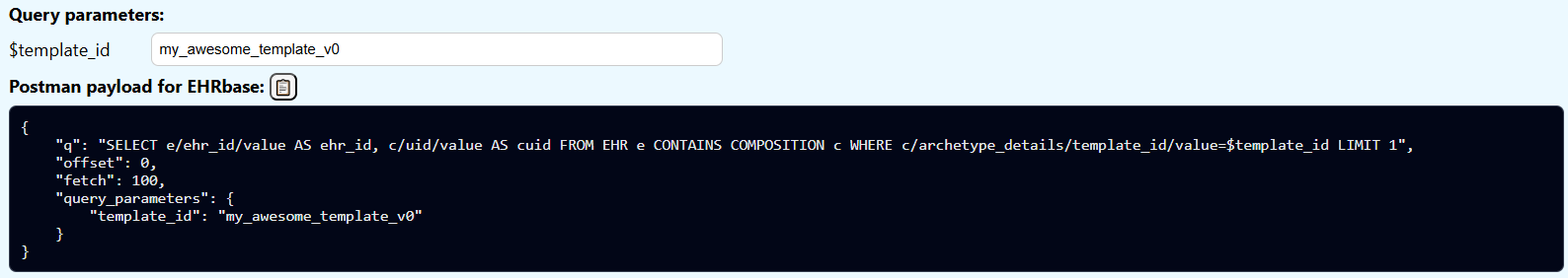 Postman payload